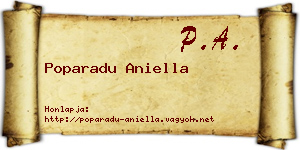 Poparadu Aniella névjegykártya